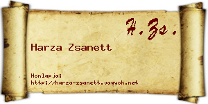 Harza Zsanett névjegykártya